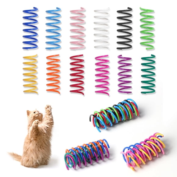 Cat Spring Toys 12 Unidades 12 Colores Para Gatos De Interior