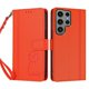 thumbnail image 3 of Funda Cartera Trébol para Samsung Galaxy S23 Ultra con Ranuras Tarjetas y Carga Inalámbrica Naranja, 3 of 6