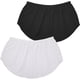 thumbnail image 1 of extensores de camisa para mujeres, capas ajustables, parte superior falsa, falda de barrido inferior, falda mini con abertura de media longitud, dobladillo, camisa, camiseta, falda, negro/blanco, blan, 1 of 6