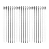 Magideal - 20 Palillos De Acero Inoxidable Para Fruta, Palillos De Comida, Palillos Metálicos Para Martini, Tenedores De Fruta, Suministros Para Fiestas, Brochet D