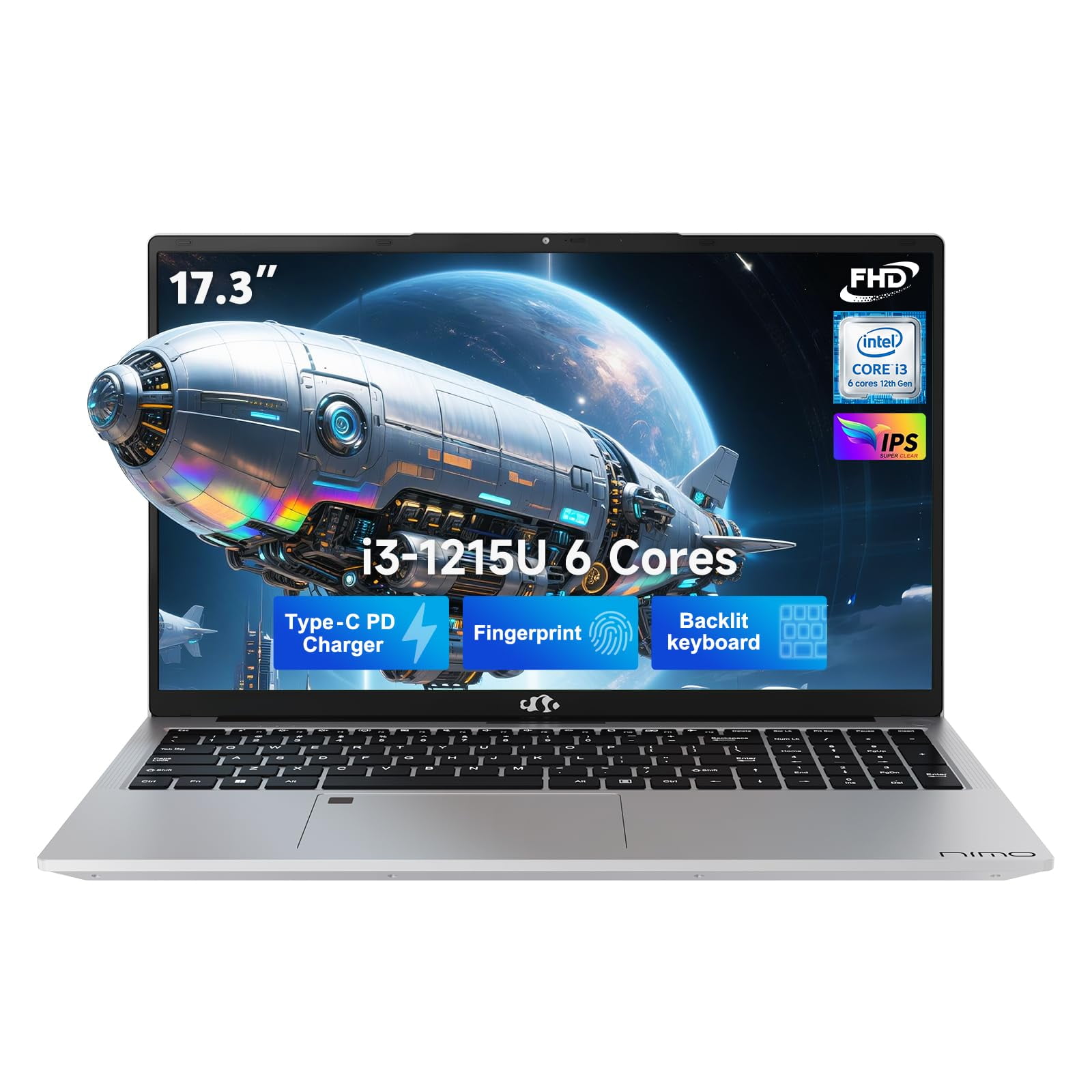 Laptop Nimo N171 Intel I3-1215u 17.3" Fhd 16gb 512gb Ssd