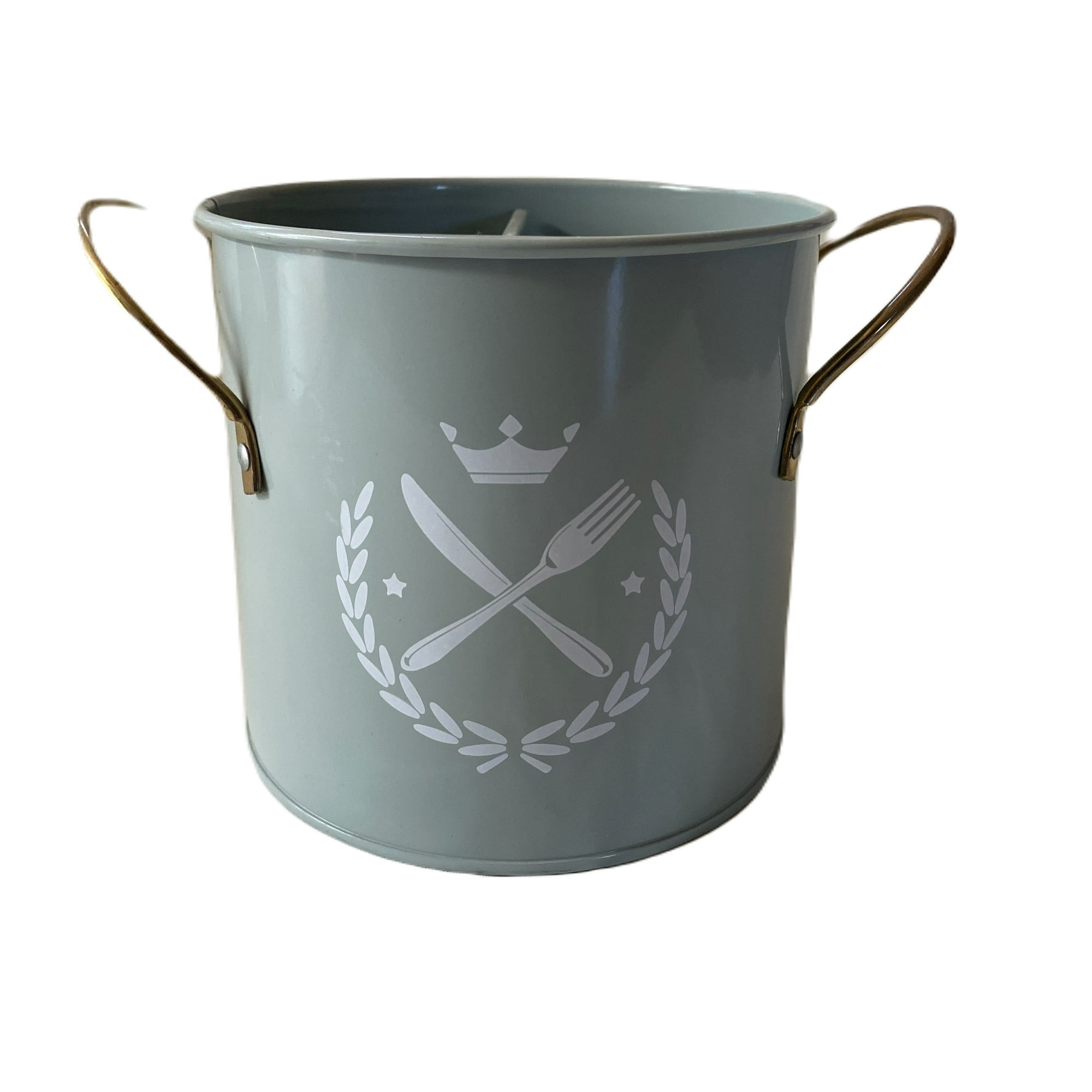 Decogreen - Organizador De Cubiertos Con Asa Doradas