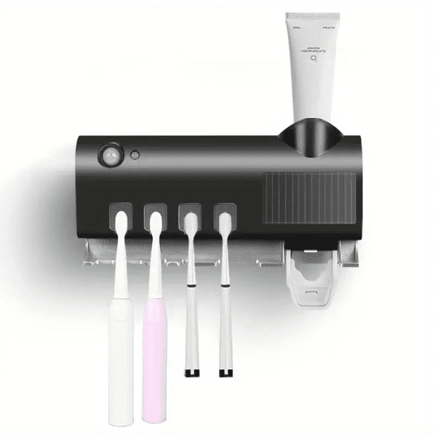 Wall Mounted UV Toothbrush Sanitizer and Dispenser - Keep Your Family's Toothbrushes Clean and Tidy with One Smart Device