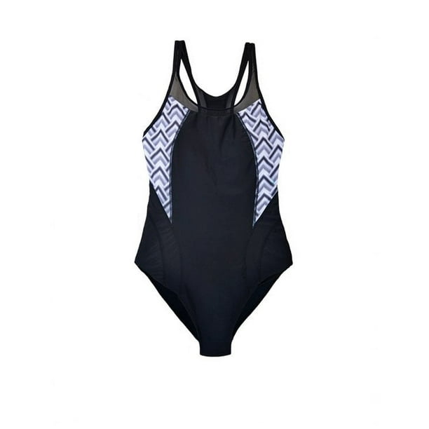 Traje De Baño Deportivo Con Transparencia Negro M | Lider