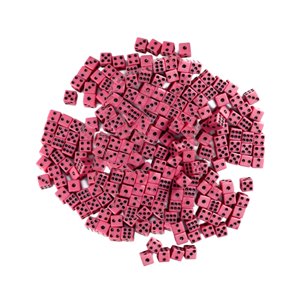 Bothyi - Dados Para Juegos 100X Con Punto Negro Estándar De Seis Caras Para El Aula Rojo