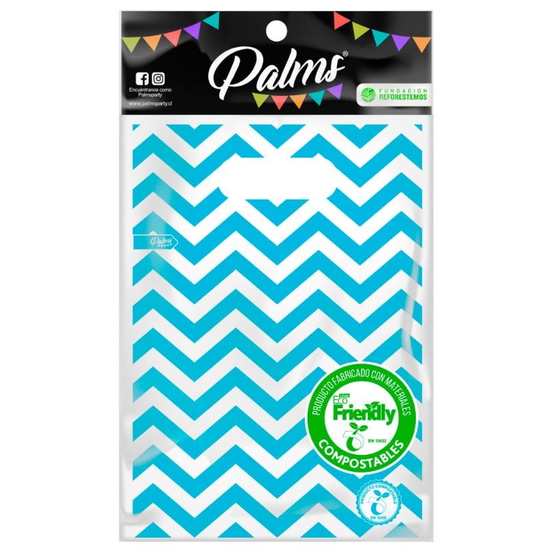 Set 6 Bolsas Dulces Chevron Calipso 1 Un Palms