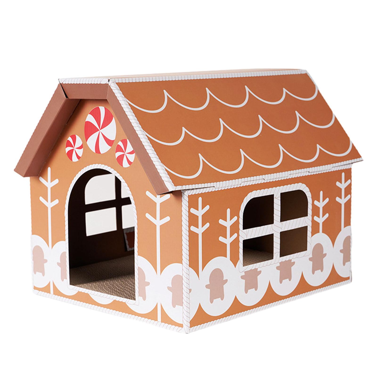 Casa De Juegos, Rascador Para Gatos, Escondite Para Animales Peque?os, Conejitos, Regalos De Navidad, Pan De Jengibre