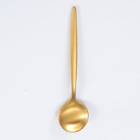 Xmhytop 4 Piezas Cubiertos De, Utensilios De Cocina Y Cubiertos Cotidianos,Cuchara De Comida,Dorado