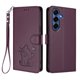 thumbnail image 1 of Funda Volteable con Diseño de Gato para Samsung Galaxy S26 Plus, Morado Oscuro, 1 of 6