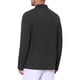 thumbnail image 3 of INSPIRE CHIC Camisas Polo Texturizadas para Hombre de Manga Larga con Cremallera Cuarto para Golf Talla S Negro, 3 of 6