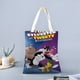 thumbnail image 2 of Sylvester and Tweety Pie Bolso de tela con estampado de lienzo para mujer, bolsa de compras reutilizable y estética, con cremallera interior, regalo para mujer,40*45cm., 2 of 6