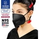 thumbnail image 2 of Respirador de partículas negro N95 Mask AccuMed BNX (paquete de 10), 2 of 9