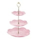 thumbnail image 1 of Bandeja De Frutas Secas Soporte De Exhibición De Platos De Comida Para Comedor Vajilla Postre Hogar 26cmx26cmx40cm Redondo Rosa, 1 of 5