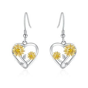 Vousez - Aros Girasol Corazón Plata 925