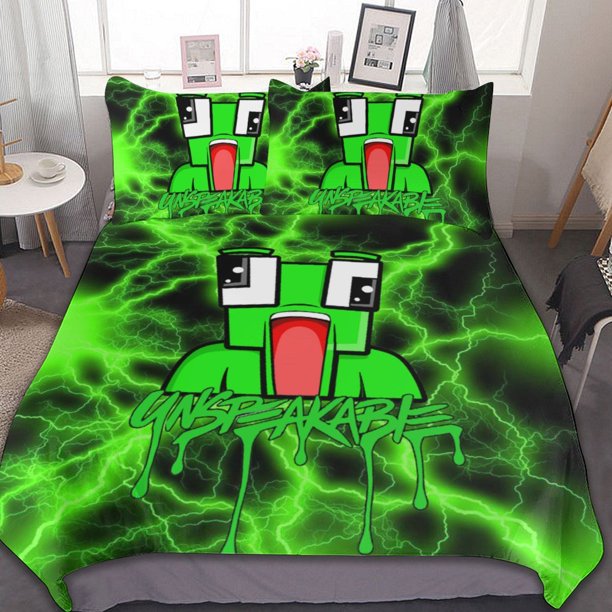Unspeakable Bedding Set Twin SizeUnspeakable Unspeakable Duvet Cover for Boys Girls TeensSoft Comfortable Breathable Kid 3 Pcs with Zipper