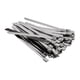 Bridas Negras Bridas Metálicas Largas 400 X 7.9 Mm, Bridas De Acero Inoxidable Abrazaderas Metálicas Para Tubos - Resistencia A La Tracción 120 Kg | 30 Piezas De Bridas Plateada Sujeta Cables