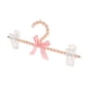 thumbnail image 1 of Percha De Plástico De Perlas De Imitación De 23cm Con 2 Pinzas Rosa, 1 of 3