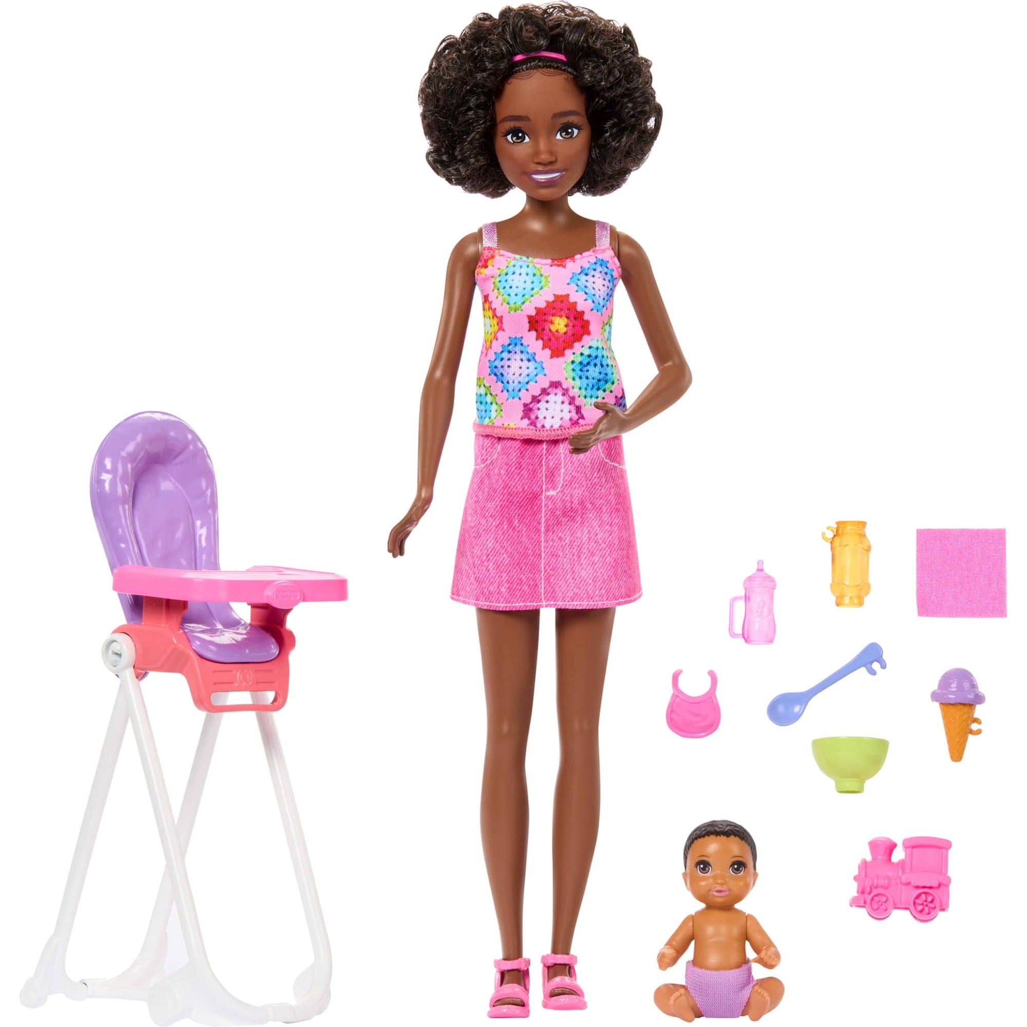 Set De Juego Barbie Skipper Cuidadores Con Muñecas Y Accesorios