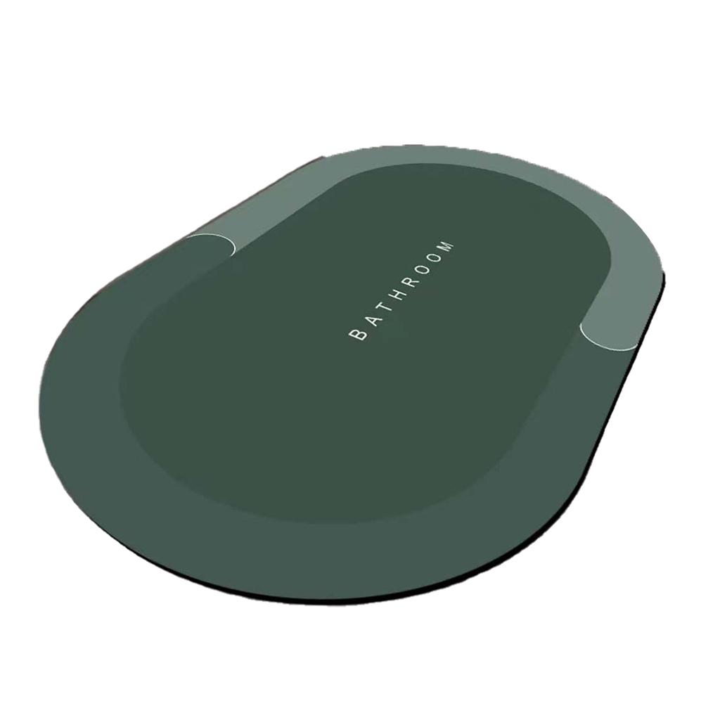 Magideal - Alfombrilla De De Diatomita, Suave Y Cómoda, Superabsorción De Agua, Antideslizante, De Secado Para Alfombra De De , Alfombras , Ovalada Verde L