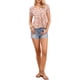 thumbnail image 2 of INSPIRE CHIC Tops Florales Babydoll para Mujeres Cuello Redondo Plisado Camiseta Linda de Manga Corta Blusas Casuales L Beige, 2 of 6