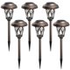 thumbnail image 1 of Luces solares para jardín GIGALUMI, paquete de 6, blanco cálido, metal, 1 of 8