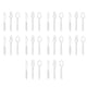 thumbnail image 1 of Juego de 300 cubiertos de plástico transparente | Cubiertos desechables de plástico | 100 tenedores, 100 cucharas y 100 cuchillos de plástico | Juego de cubiertos de plástico, 1 of 5