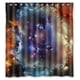 thumbnail image 1 of Cortina de ducha con estrellas en el espacio, juego de cortinas de baño con ganchos, tamaño 66 x 72 pulgadas, 1 of 3