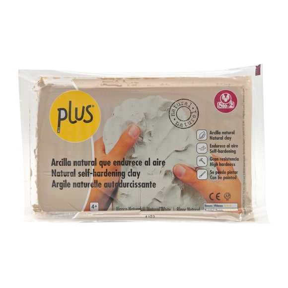 Clay Activa Plus White, 1 kg, natural, autoendurecible, se seca al aire