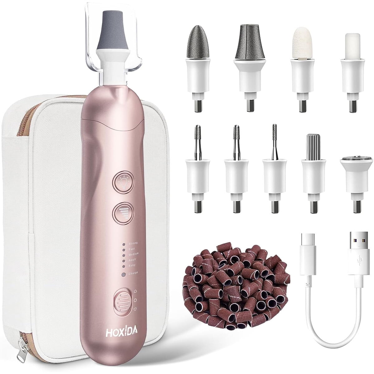 Kit Manicure Pedicure Hoxida Lima Elactrica 2000mah Portatil