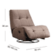 thumbnail image 3 of Bergere Reclinable Giratorio Mecedora Aries Café, 3 of 3