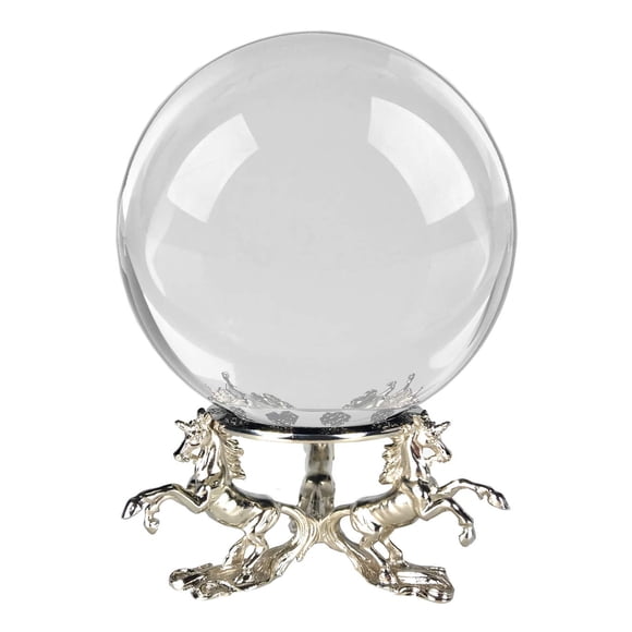 Bola de cristal Amlong Crystal Clear de 150 mm con soporte de unicornio