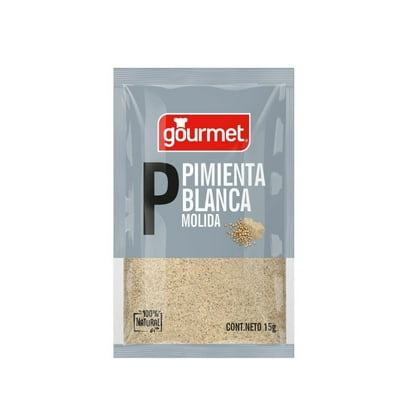Pimienta Blanca Molida Bolsa 15 G Gourmet
