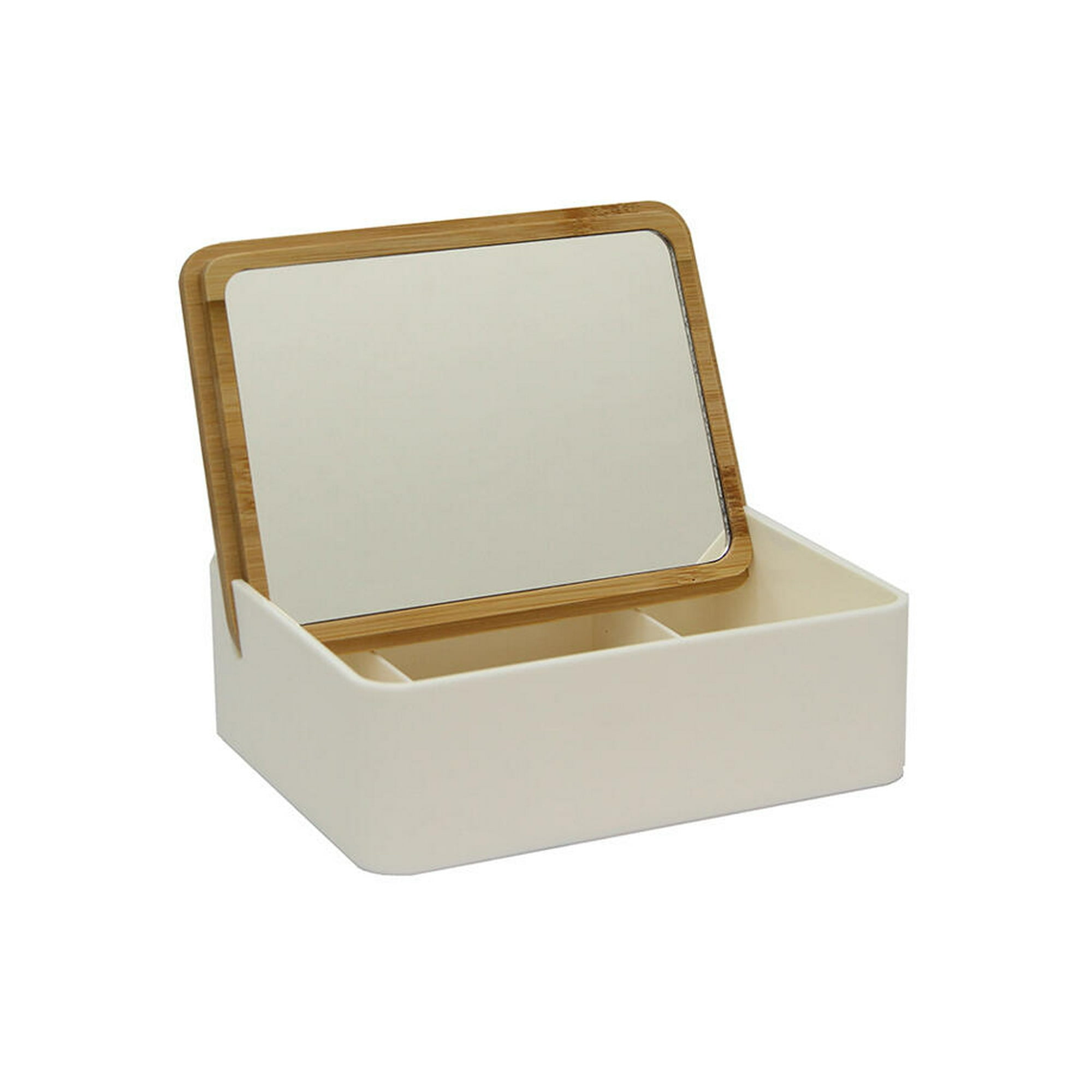 Vgo - Espejo De Mesa Plastico Con Alhajero