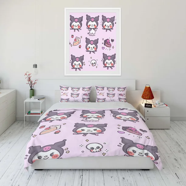 x2379 Bed Sheets Size Printed Soft Bedding Set Duvet Cover Anime Quilt Adult Kids Birthday Gift Full Size Comforter Bedding Sets 3-Piece Bedding Set (1 Duvet Cover + 2 Pillow Shams) nj2379