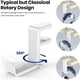 thumbnail image 4 of Soporte ajustable para auriculares - Soporte para auriculares de juegos de PC con giro de 360 grados, colgador con abrazadera para debajo del escritorio, organizador con clip para cables - Blanco, 4 of 7