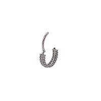 Elbauldejuma - Piercing Septum F136 G23 Titanio Zirconia Esfera Doble