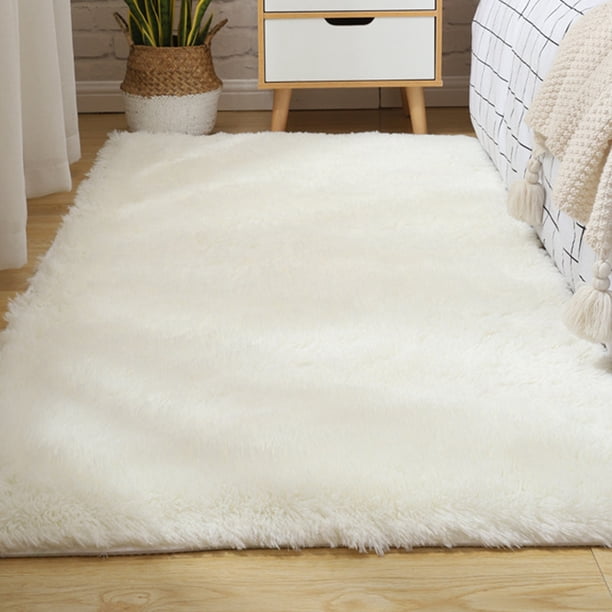 Alfombra peluda de gran tamaño para sala de estar, alfombra de lana antideslizante para dormitorio, alfombra de felpa para habitación de niños