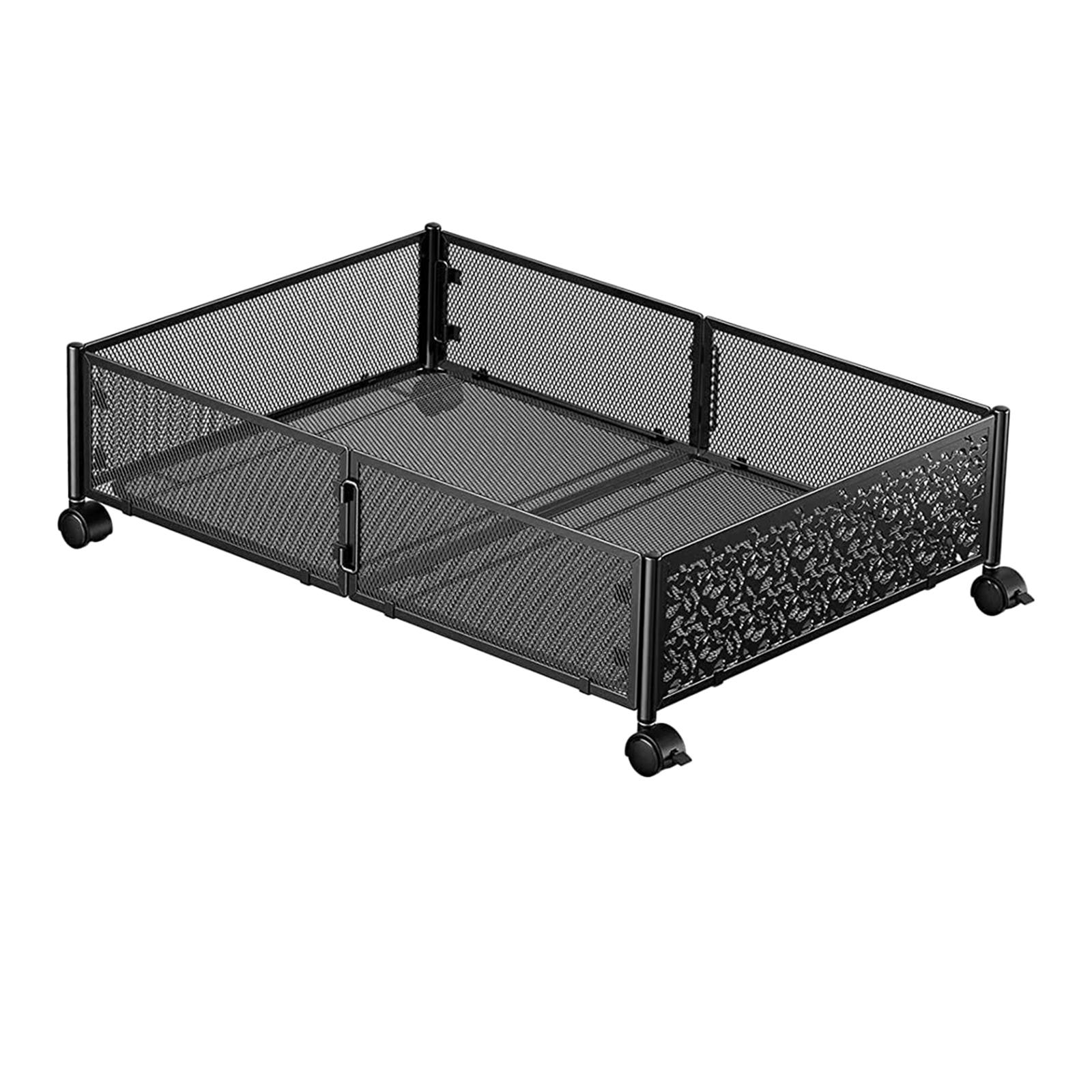 Magideal - Almacenamiento Debajo De La Cama, Organizador De Almacenamiento De Zapatos Debajo De La Cama, Cajón Extraíble, Contenedor De Almacenamiento Debajo De Negro