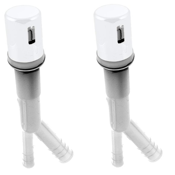 Westbrass Separador de aire de plástico, paquete de 2, recubrimiento en polvo blanco, D200P-WH-PK