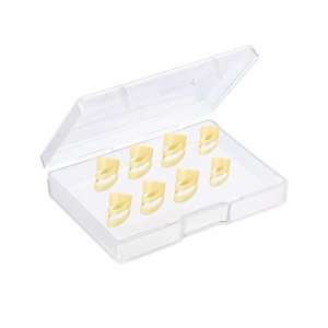 Magideal - 8X Guitar Finger Protectors Fingerpicks Con Estuche De Púas Thumbpicks Ajustables Guitar Picks Para Ukelele Guitarra Clásica Guitarra Eléctrica Arpa 6L 2M
