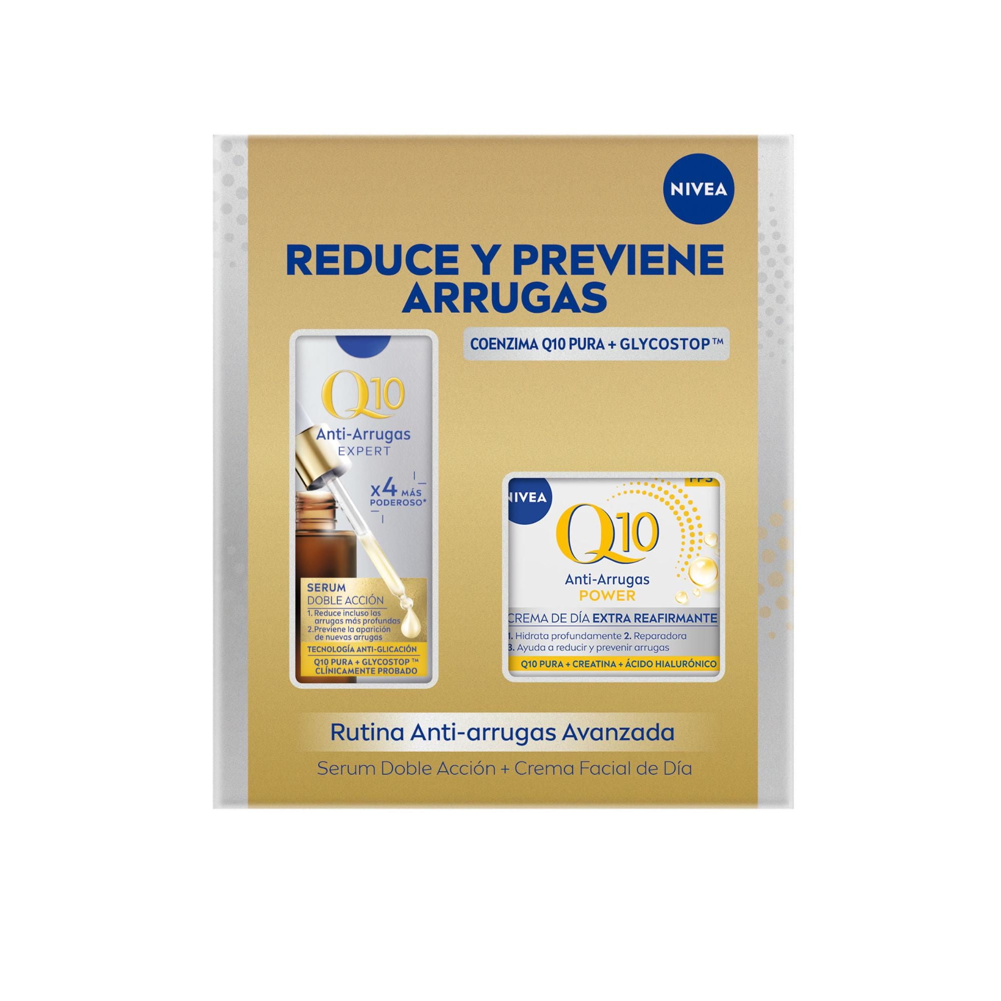 Crema Facial Día Q10 Power + Serum Pack 80 ml Nivea