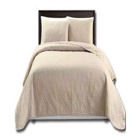 Alonso - Cubrecama Quilt De Verano Super Elegante Plaza Y Media 180X230 Cm Color Beige