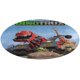 thumbnail image 1 of Dinotrux Alfombra Redonda de Felpa Coral, Antideslizante, No Desprende Pelusas, Lavable y Duradera para Salón, Dormitorio y Habitación de Niños 60cm, 1 of 6