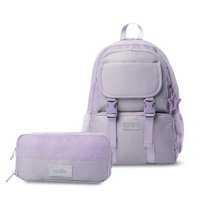 Pack Escolar Mochila Gris Mediana + Estuche Cluw Totto