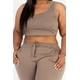 thumbnail image 5 of Conjunto de Camiseta sin Mangas Corta y Pantalones Deportivos de Felpa Francesa de Talla Grande, 5 of 5