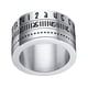 thumbnail image 5 of Números arábigos para hombres Estilo Anillos giratorios Acero inoxidable Anillo giratorio 9, 5 of 5