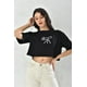 thumbnail image 1 of Polera Mujer Negra Crop Manga Corta Talla M, 1 of 3