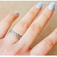 thumbnail image 5 of Anillo Pila Plata 925 Corazones Zirconia Compromiso Apilable Talla 7, 5 of 5