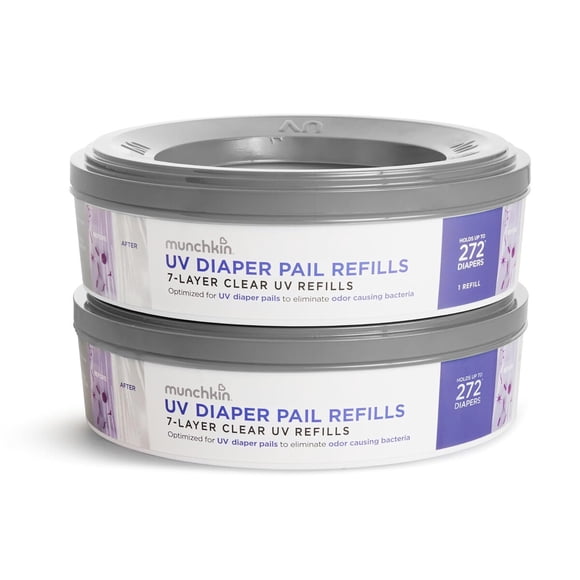 Munchkin UV Diaper Pail Refill Rings, 2 Pack