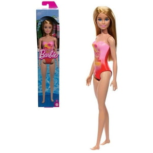 Barbie Fashion & Beauty Playa Sorpresa-Traje De Baño Rosado